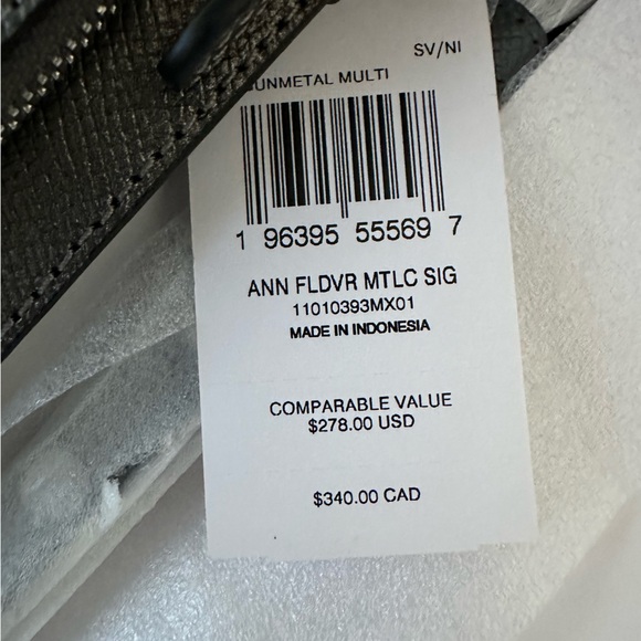 Coach Anna Foldover Clutch Crossbody Bag Signature Canvas - Picture 11 of 12